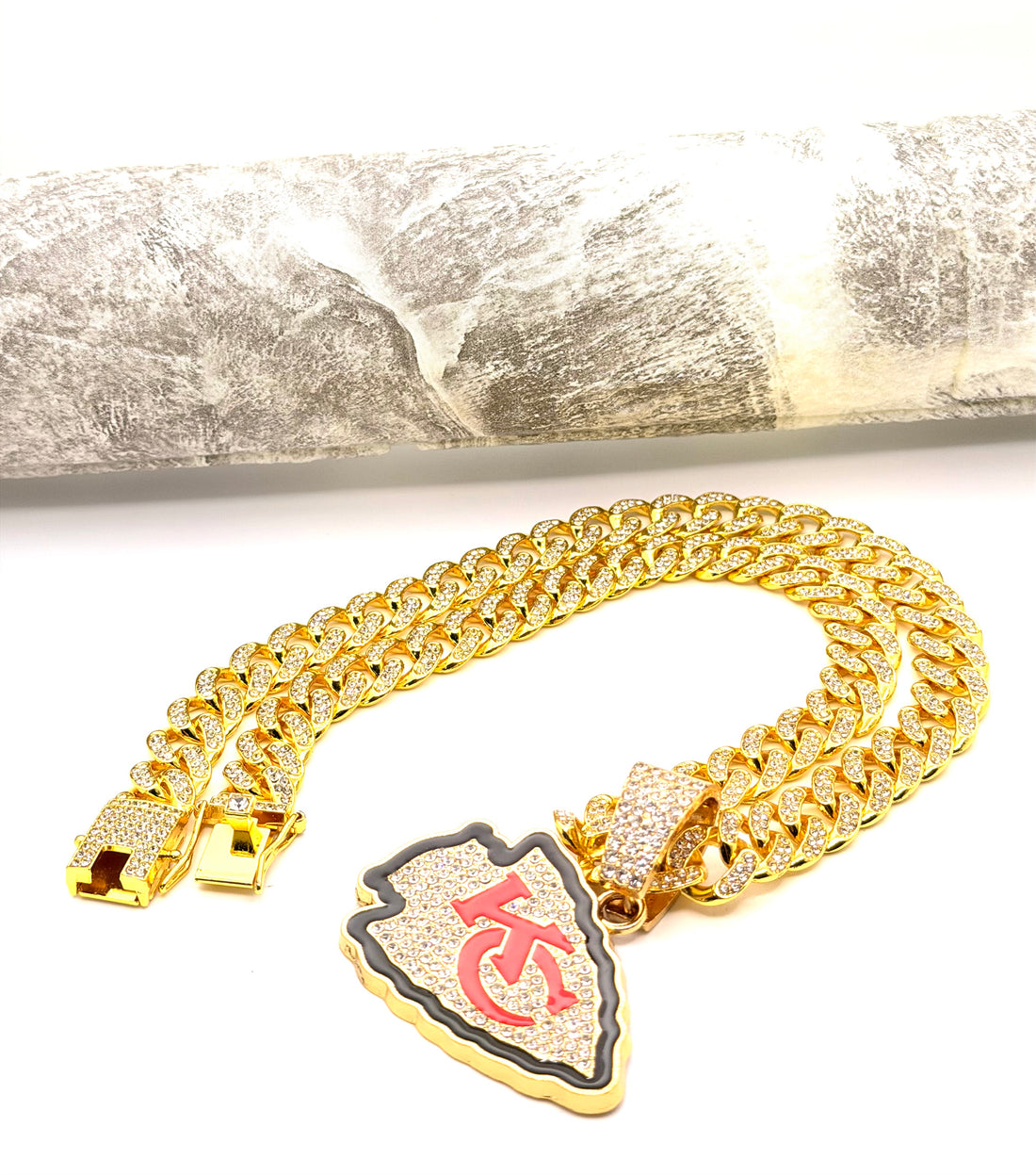 Hip Hop Necklace / Kansas City Chiefs Gold Color