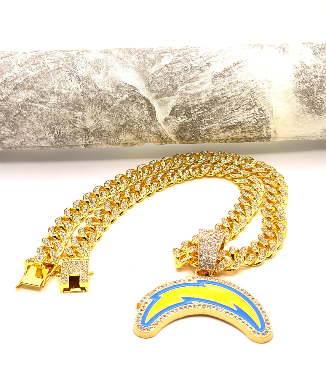 Hip Hop Necklace / Los Angeles Chargers Gold Color