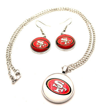 Earrings & Necklace San Francisco 49ers