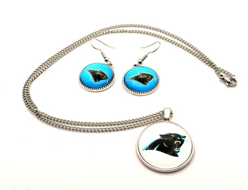 Earrings & Necklaces / Carolina Panthers