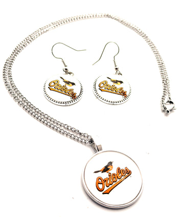 Earrings & Necklaces / Baltimore Orioles