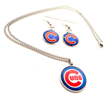 Earrings & Necklaces / Chicago Cubs