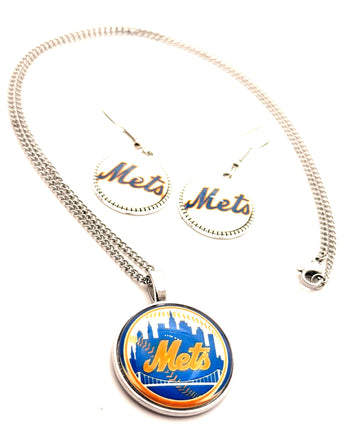 Earrings & Necklaces / New York Mets