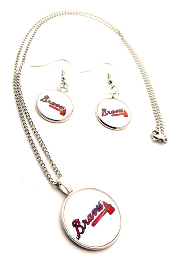 Earrings & Necklaces / Atlanta Braves