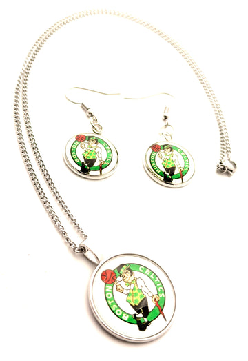 Earrings & Necklaces / Boston Celtics