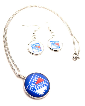 Earrings & Necklaces / New York Rangers