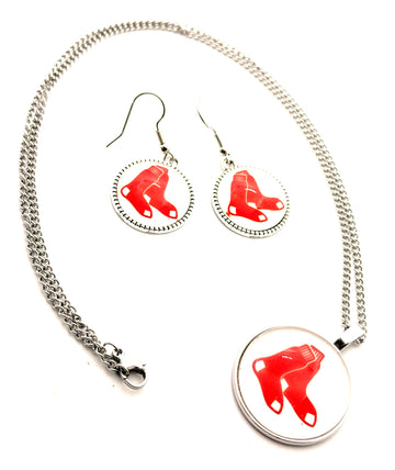 Earrings & Necklaces / Boston Red Sox