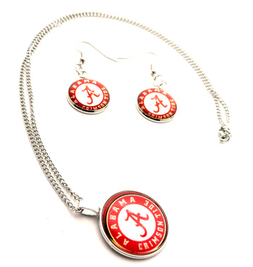 Earrings & Necklaces / Alabama Crimson Tide