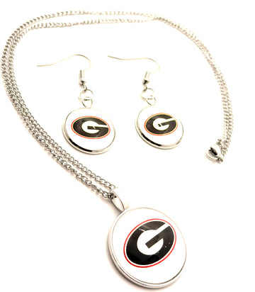 Earrings & Necklaces / Georgia Bulldogs