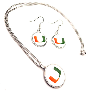 Earrings & Necklaces / Miami Hurricanes