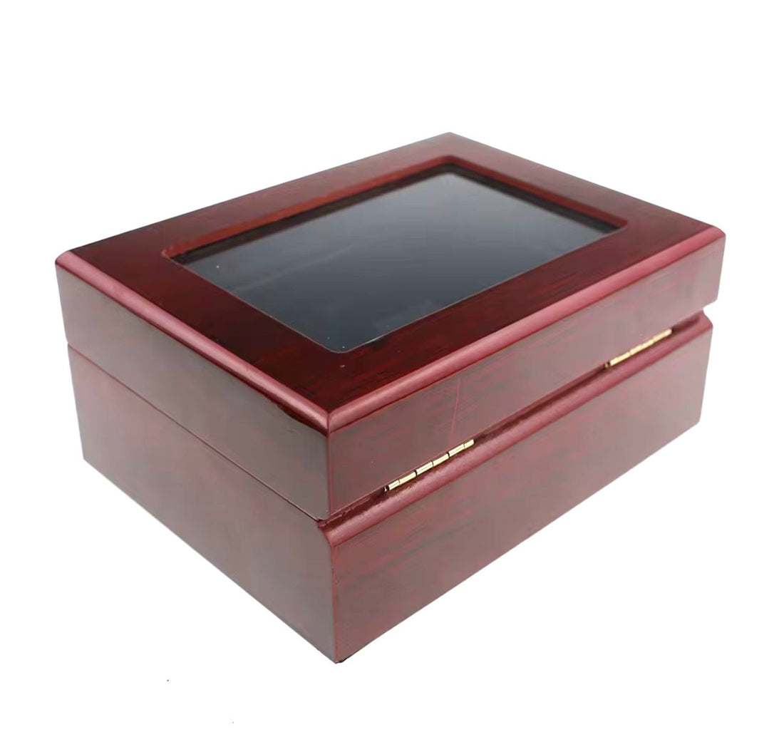 Two holes Championship Ring Wooden box