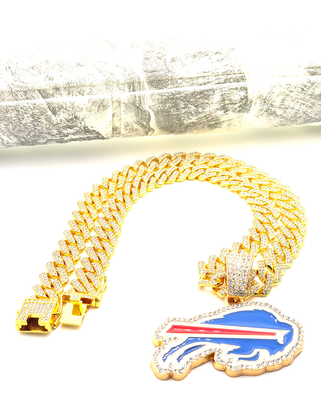 Hip Hop Necklace / Buffalo Bills Gold Color