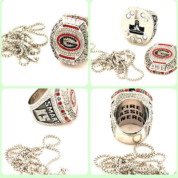 NCAA / 2025 Georgia Bulldogs Kirby Smart Replica Championship Ring with Chain