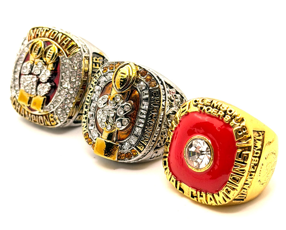 NCAA / 1981 2016 2018 Clemson Tigers championship rings set
