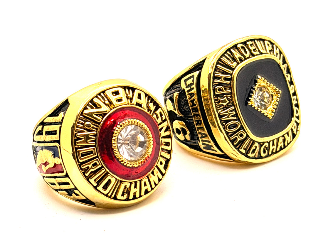 Philadelphia 76ers 1967 and 1983 Championships Rings Set