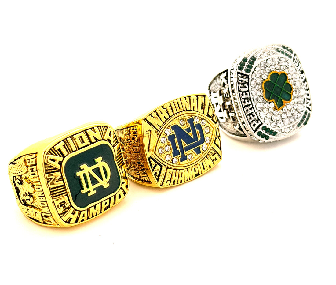 NCAA / 1977 1988 2018 Notre Dame Irish ☘️ Championship Rings Set