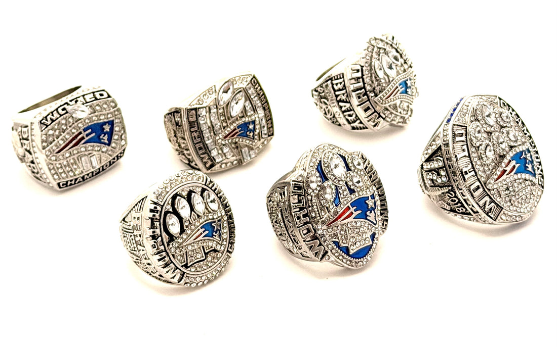 NFL / 2001 2003 2004 2014 2016 2018 New England Patriots Championship rings set