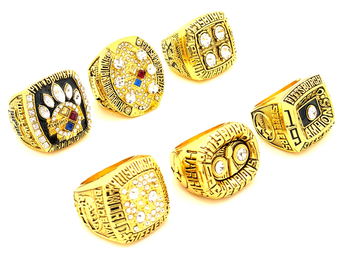 NFL / 1974 1975 1978 1979 2005 2008 Pittsburgh Steelers Championship rings set