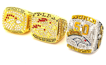 NFL / 1997 1998 2015 Denver Broncos Championship rings set