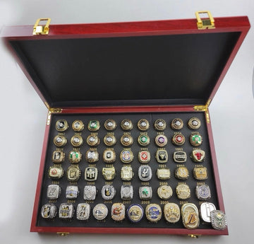 NBA championship rings (1967 To 2021) 55 rings in a large box.
