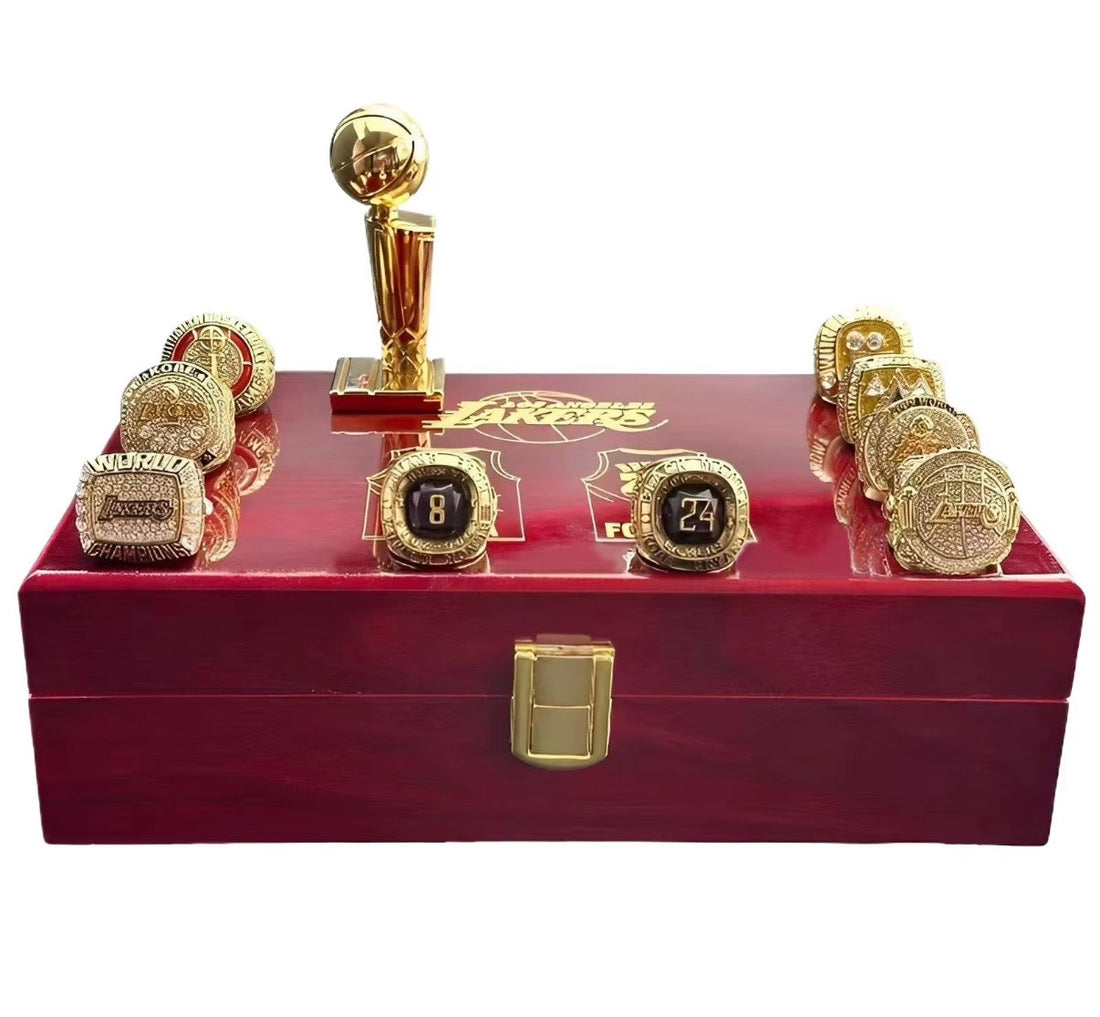NBA / 9 Los Angeles Lakers Kobe Bryant championship Rings set and wooden box