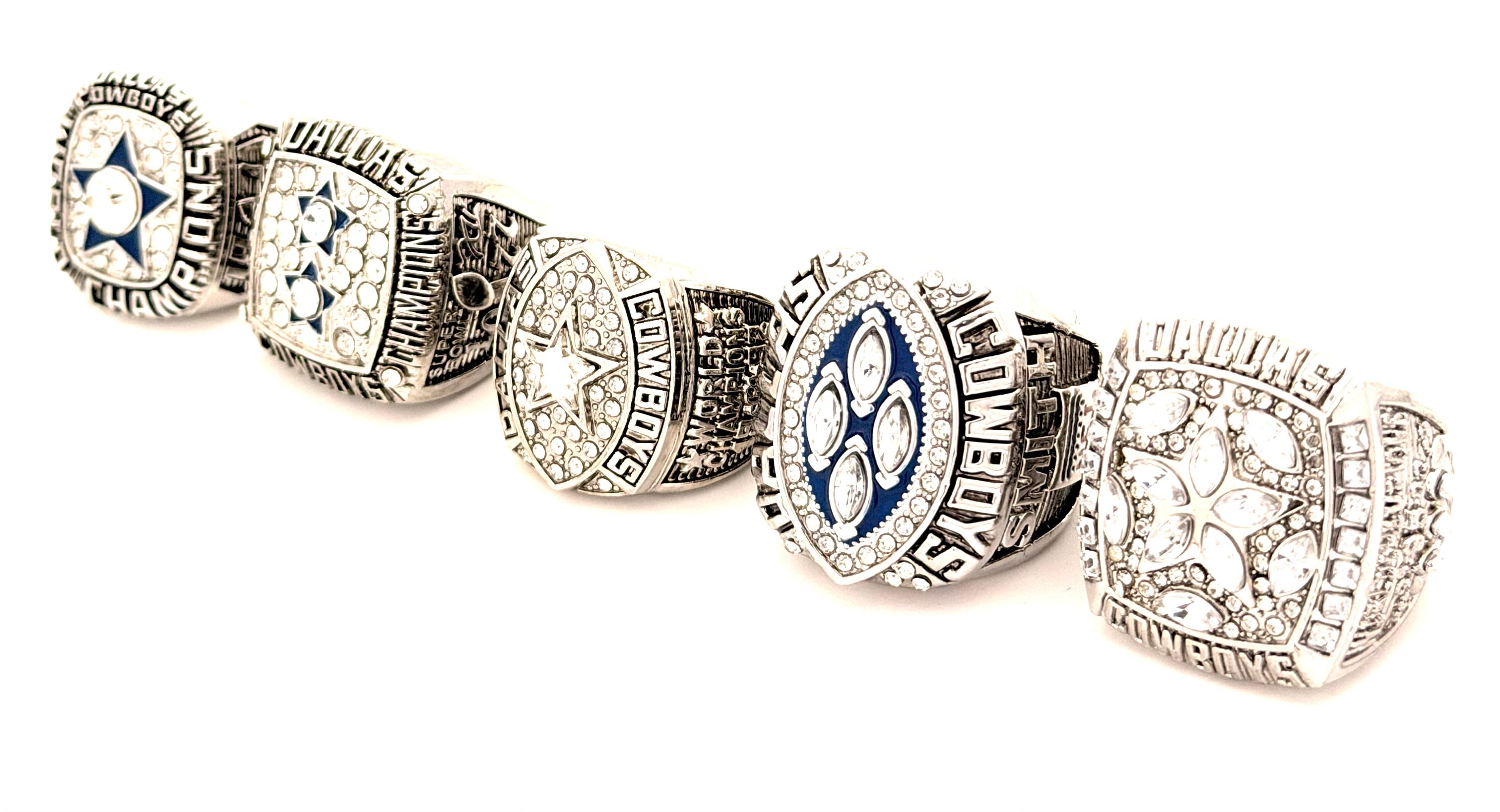 NFL /1971 1977 1992 1993 1995 Dallas Cowboys Championship rings set