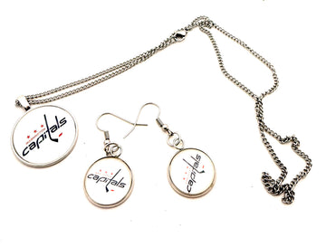NHL / Washington Capitals Necklace & Earrings set