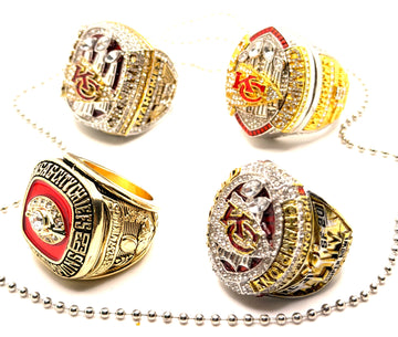 Kansas City Chiefs 1969 2019 2022 2023 Championship rings set