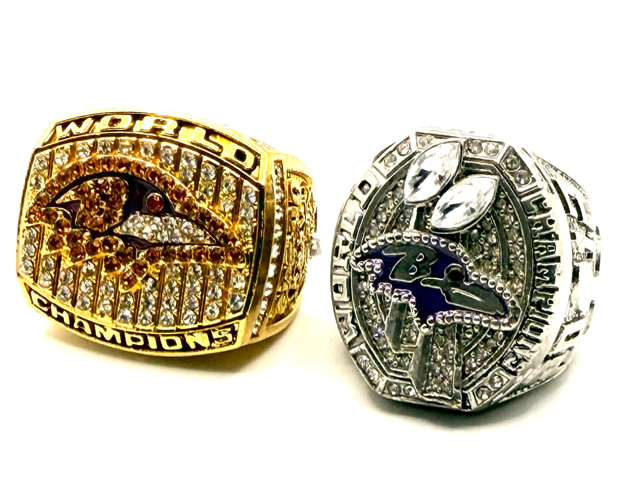 Baltimore Ravens 2000 and 2012 Championship rings set