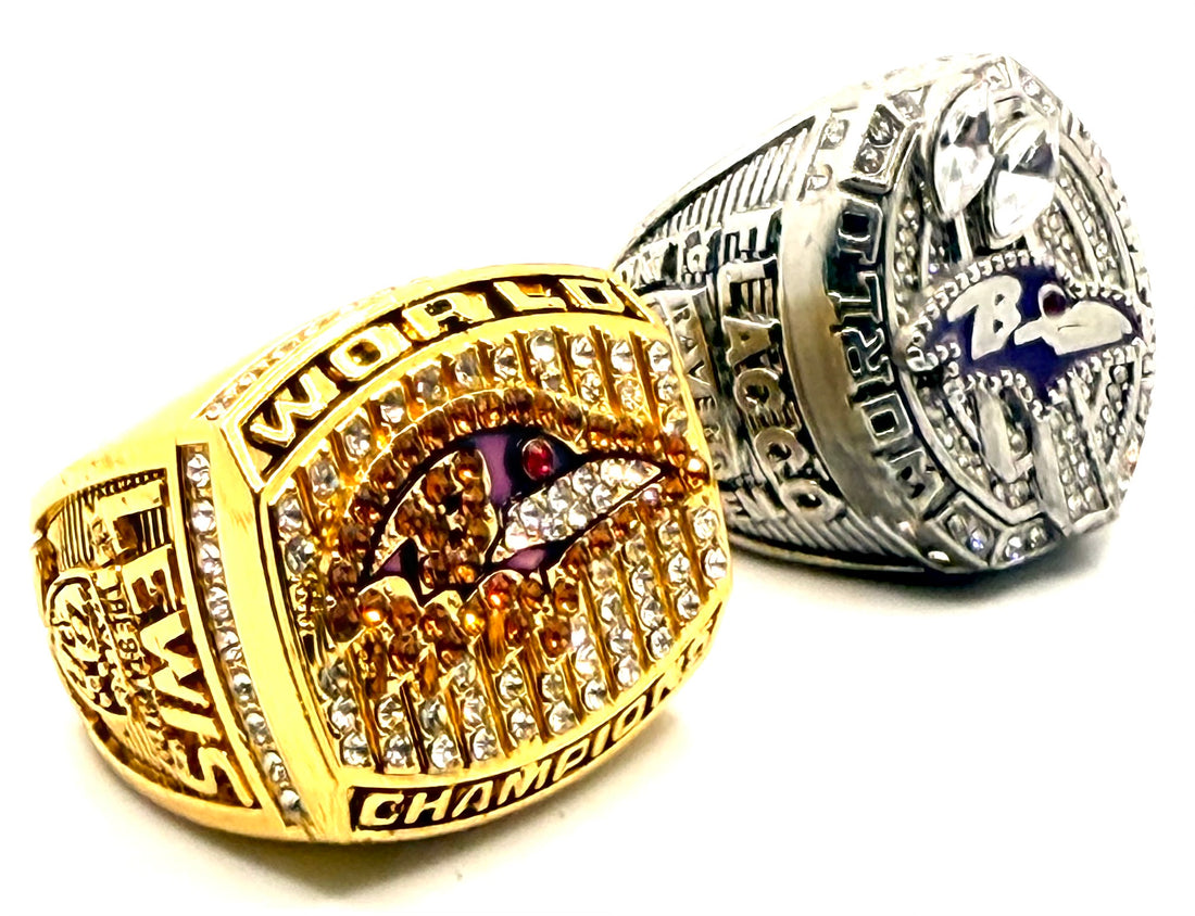 Baltimore Ravens 2000 and 2012 Championship rings set