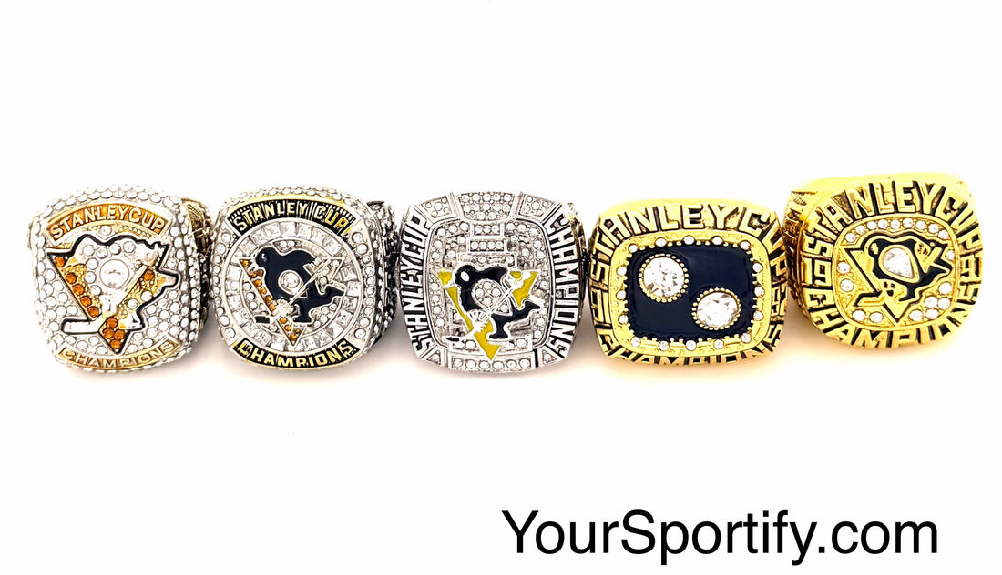 NHL / 1991 1992 2009 2016 2017 Pittsburgh Penguins Stanley Cup Championship Rings Set