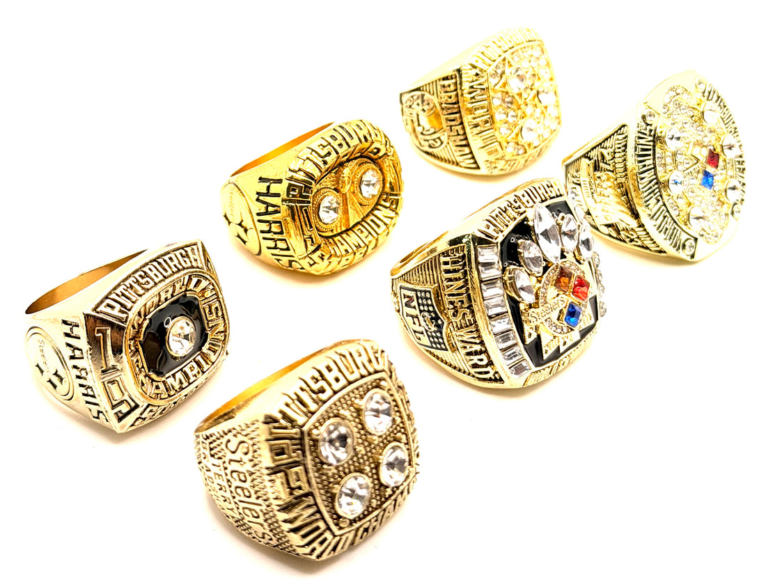 Pittsburgh Steelers 1974 1975 1978 1979 2005 2008 Championship rings set