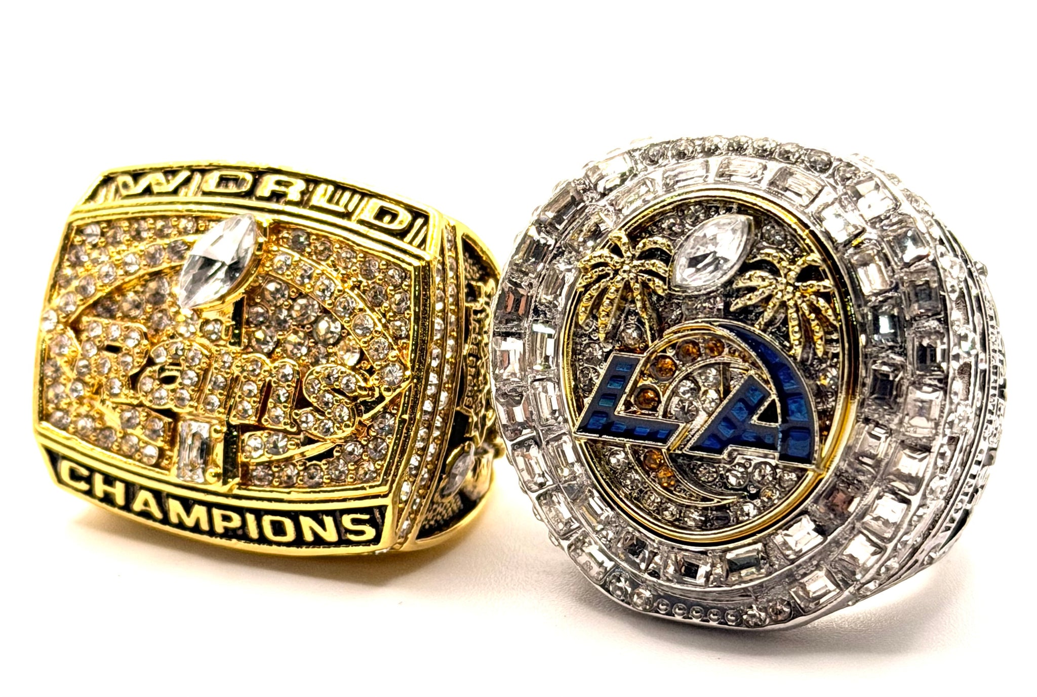 Los Angeles Rams 1999 and 2021 Championships Rings set