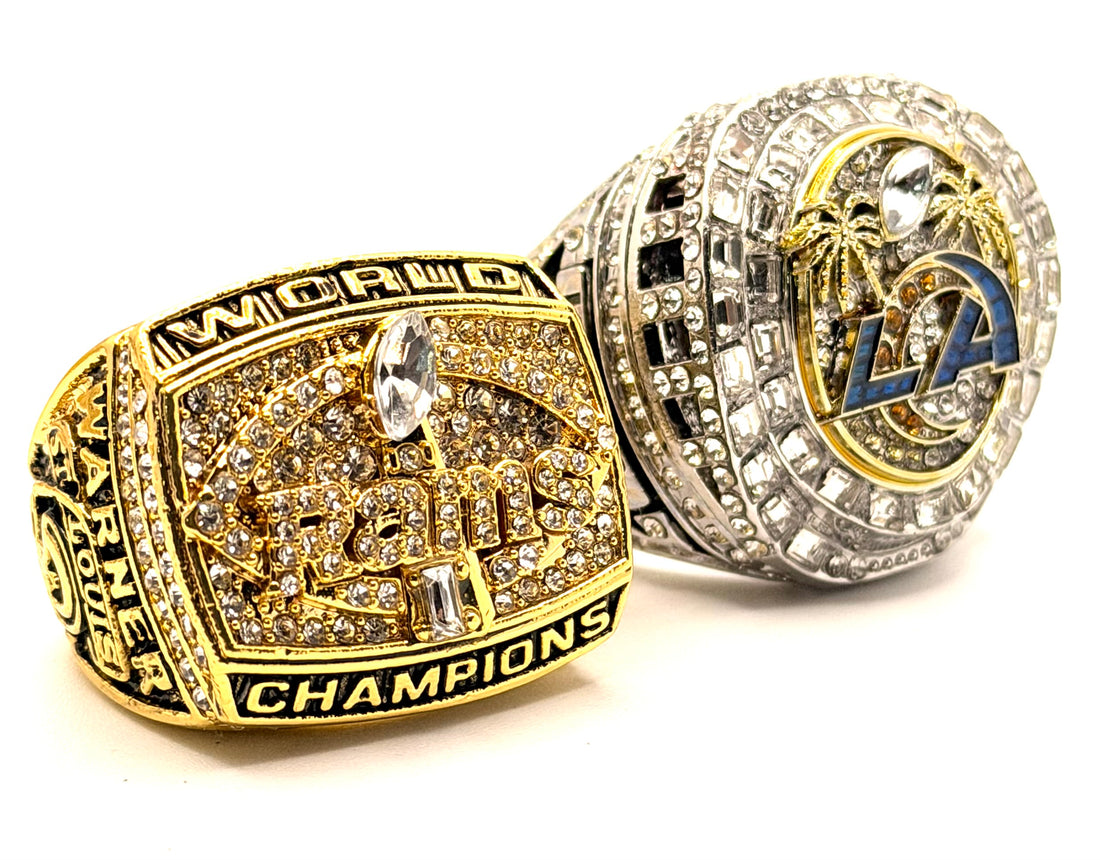 Los Angeles Rams 1999 and 2021 Championships Rings set