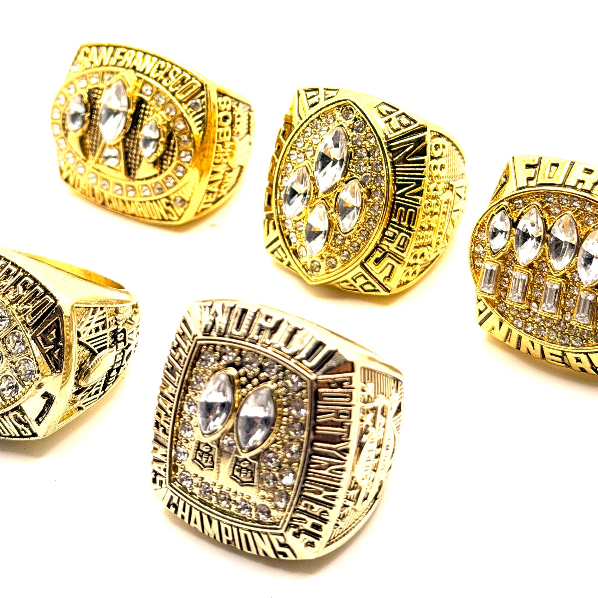 San Francisco 49ers 1981 1984 1988 1989 1994 Championship Rings set