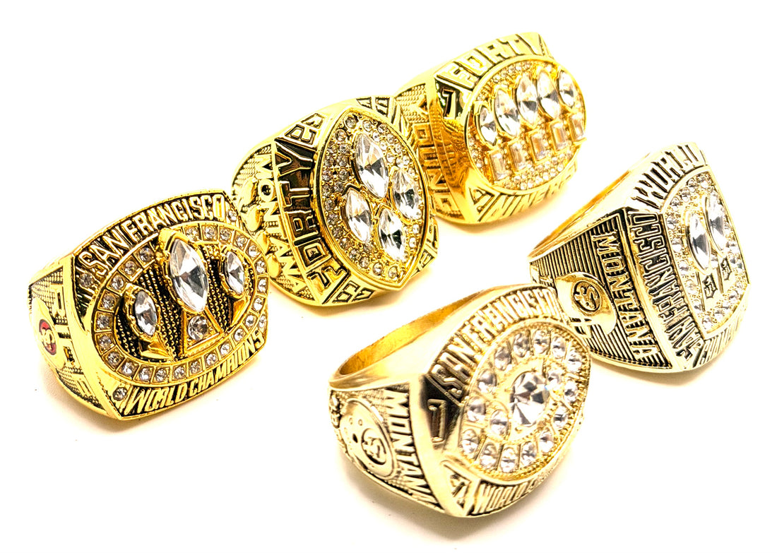 San Francisco 49ers 1981 1984 1988 1989 1994 Championship Rings set