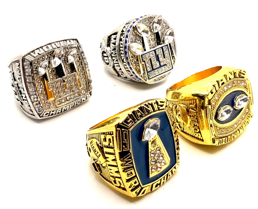 New York Giants 1986 1990 2007 2011 Championship Rings set