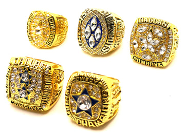 Dallas Cowboys 1971 1977 1992 1993 1995 Championship rings set