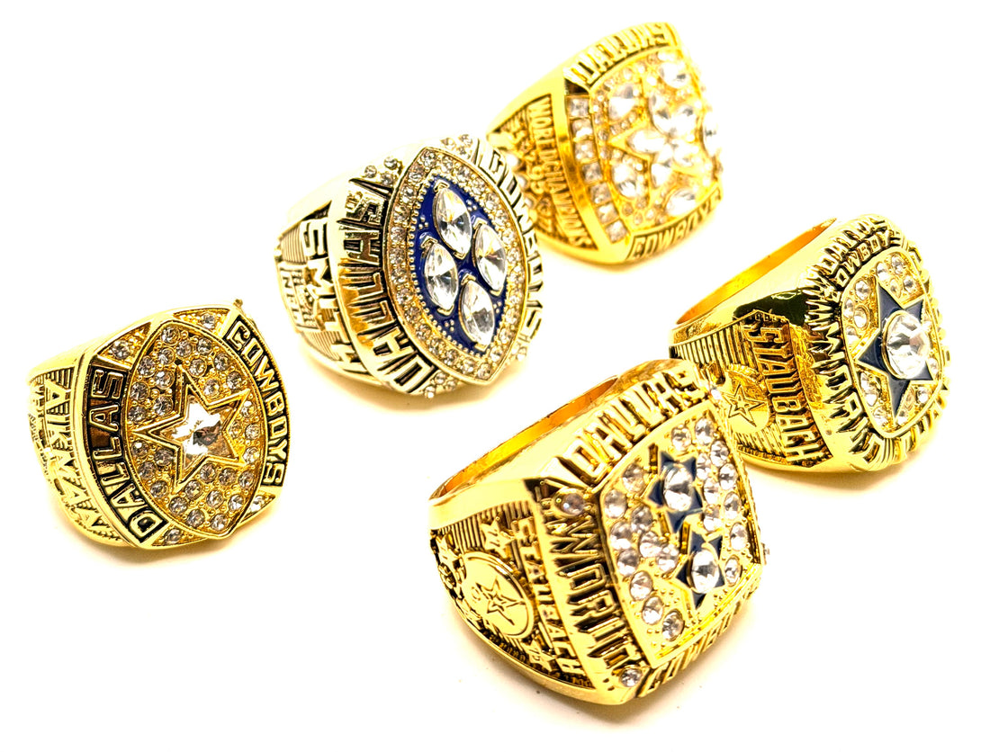 Dallas Cowboys 1971 1977 1992 1993 1995 Championship rings set
