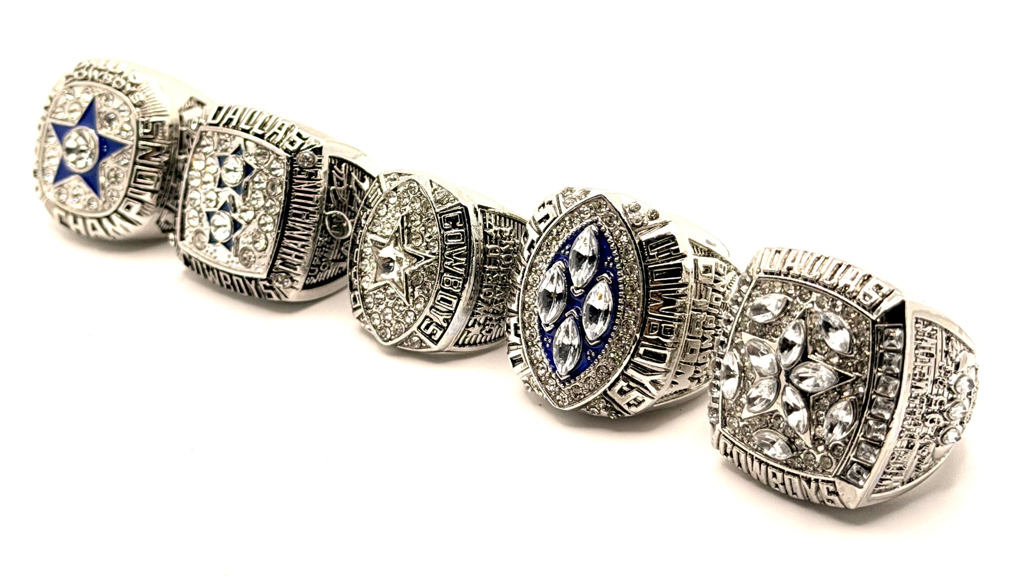 Dallas Cowboys 1971 1977 1992 1993 1995 Championship rings set