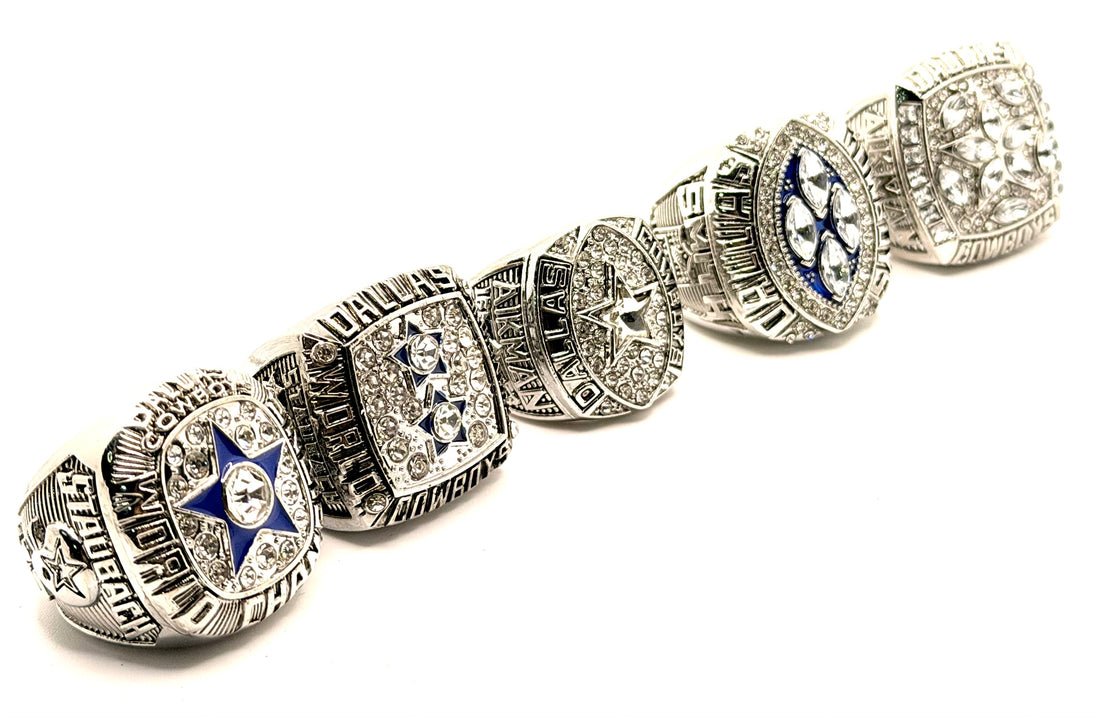 Dallas Cowboys 1971 1977 1992 1993 1995 Championship rings set