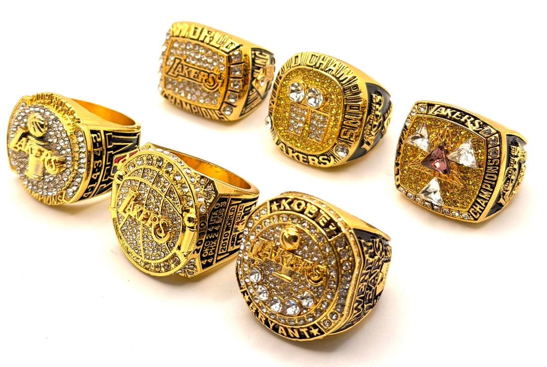 Los Angeles Lakers 2000 2001 2002 2009 2010 2016 Championship Rings set