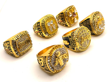 Los Angeles Lakers 2000 2001 2002 2009 2010 2016 Championship Rings set