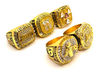 Los Angeles Lakers 2000 2001 2002 2009 2010 Championship Rings set