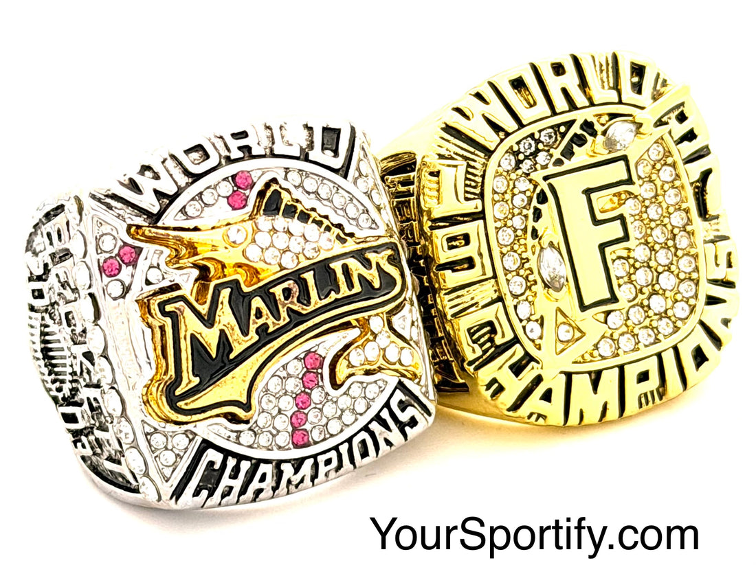 MLB / 1997 and 2003 Miami Marlins World Series Championship Rings Set