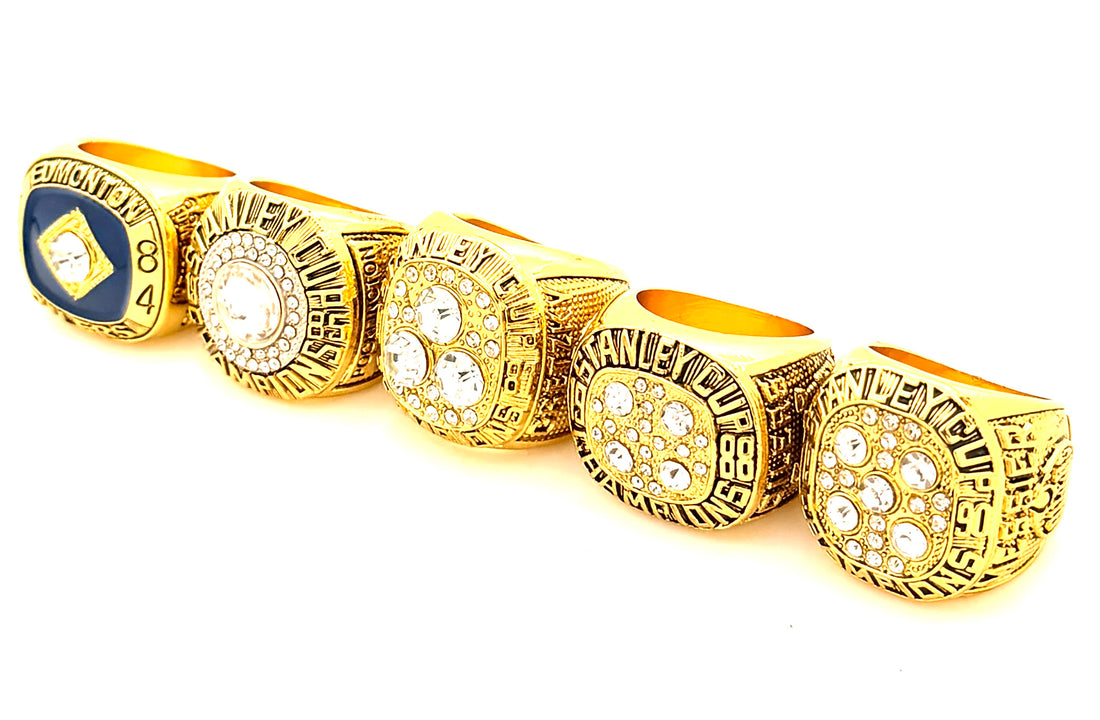 NHL / 1984 1985 1987 1988 1990 Edmonton Oilers Stanley Cup Championship Rings Set