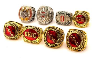 NCAA / 1954 1957 1961 1968 1970 2002 2014 2024 Ohio State Buckeyes championship Rings set